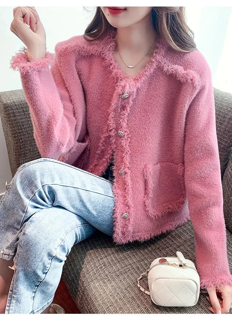 Exquisite Breasted Tassel Coat for Women's Light Luxury High-end Cardigan Top Lace