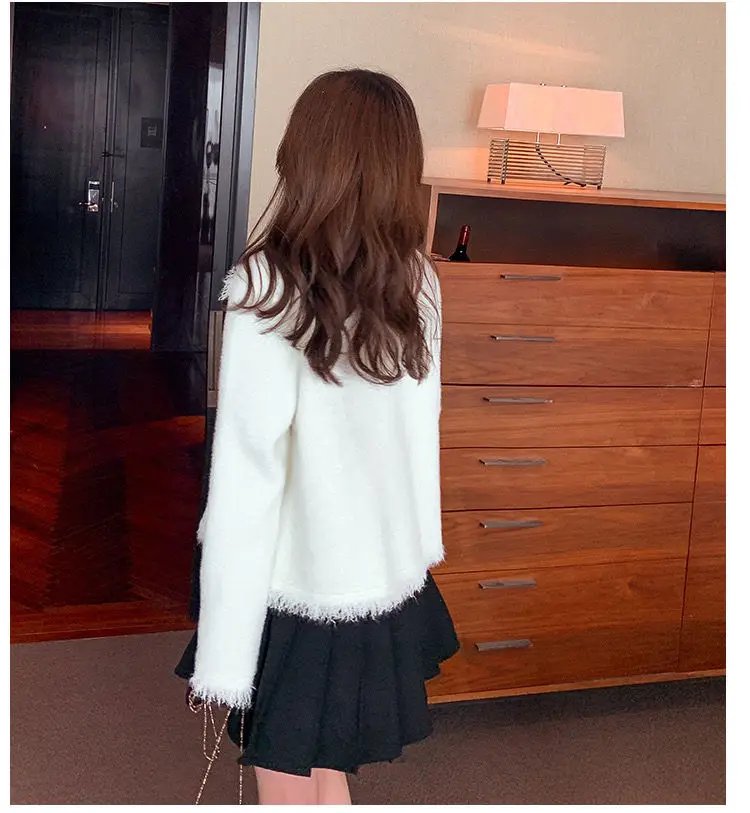 Exquisite Breasted Tassel Coat for Women's Light Luxury High-end Cardigan Top Lace