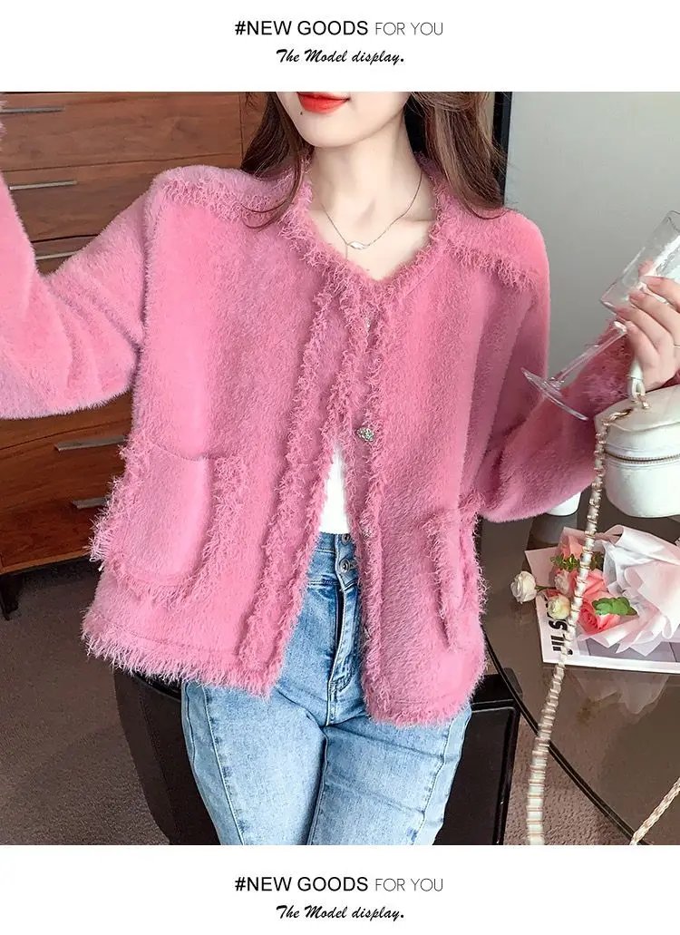 Exquisite Breasted Tassel Coat for Women's Light Luxury High-end Cardigan Top Lace