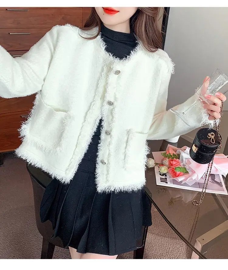 Exquisite Breasted Tassel Coat for Women's Light Luxury High-end Cardigan Top Lace