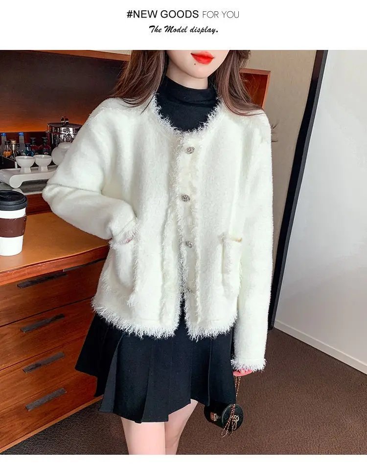 Exquisite Breasted Tassel Coat for Women's Light Luxury High-end Cardigan Top Lace