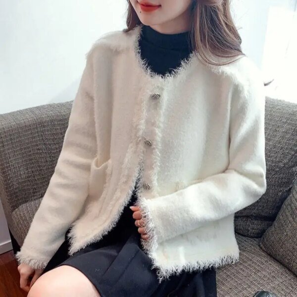 Exquisite Breasted Tassel Coat for Women's Light Luxury High-end Cardigan Top Lace