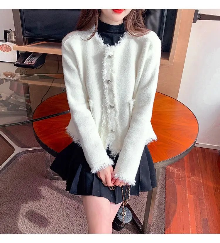 Exquisite Breasted Tassel Coat for Women's Light Luxury High-end Cardigan Top Lace