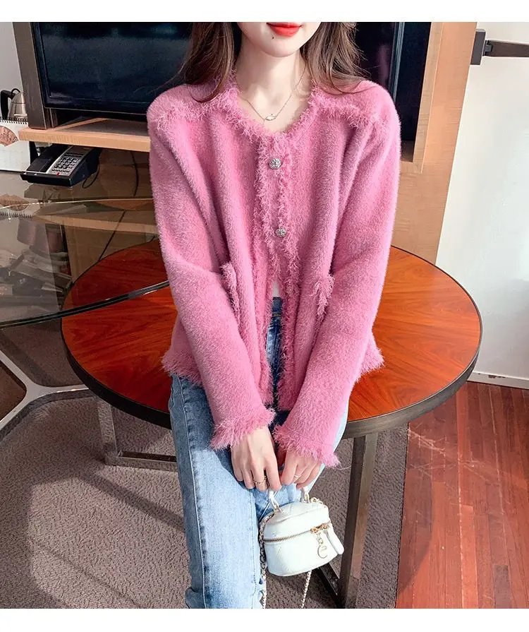 Exquisite Breasted Tassel Coat for Women's Light Luxury High-end Cardigan Top Lace