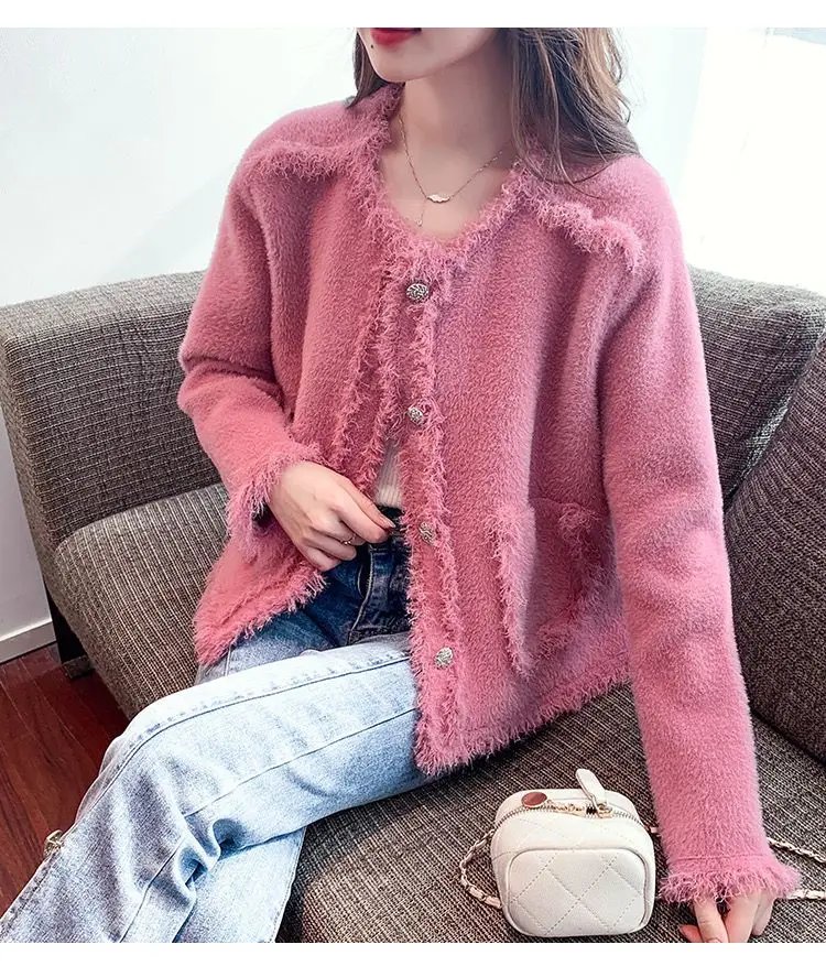 Exquisite Breasted Tassel Coat for Women's Light Luxury High-end Cardigan Top Lace