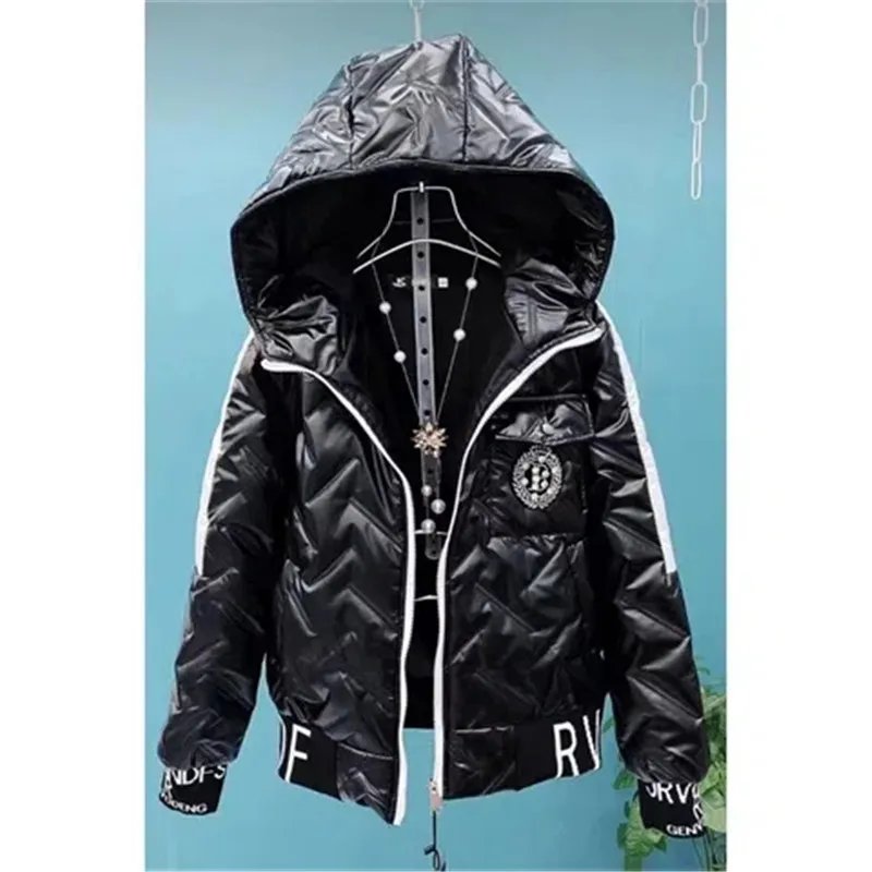 Winter Cotton-Padded Jacket Glossy Down Cotton Coat Women's Short 2022 New Student Korean Version Loose Keep Warm Cotton-Padded