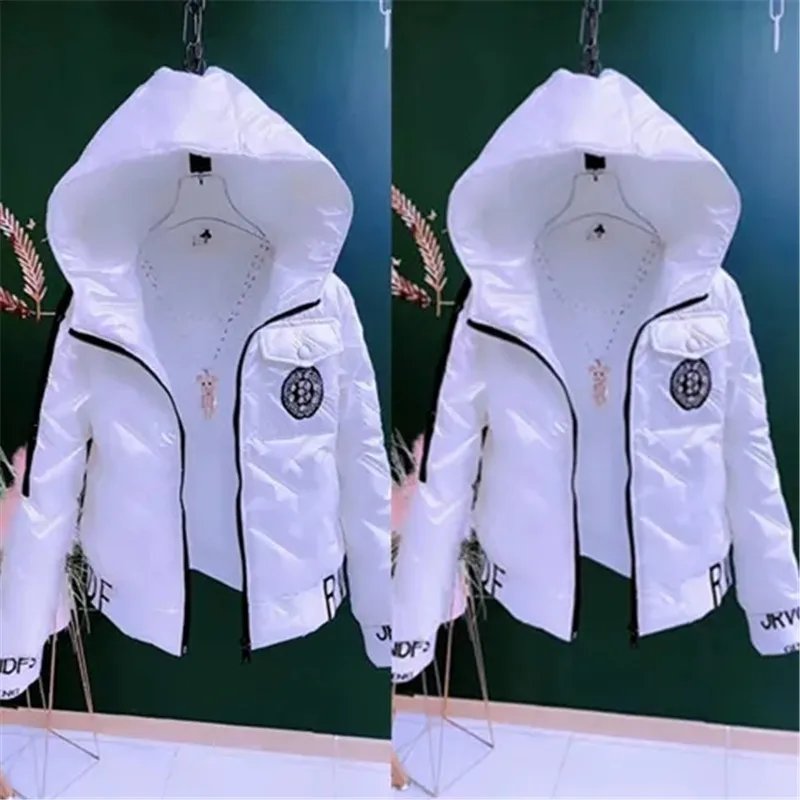 Winter Cotton-Padded Jacket Glossy Down Cotton Coat Women's Short 2022 New Student Korean Version Loose Keep Warm Cotton-Padded