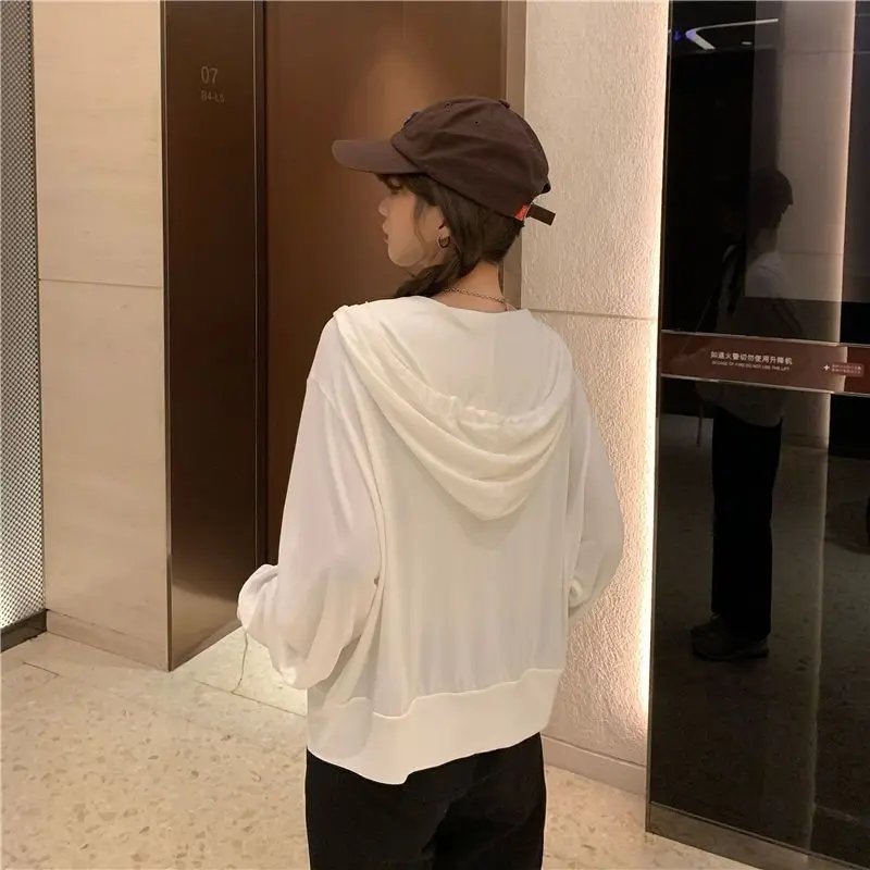 Summer UV Hooded Thin Breathable Short Jacket for Women's New Korean Style Loose Student Sun Protection Jacket Trendy
