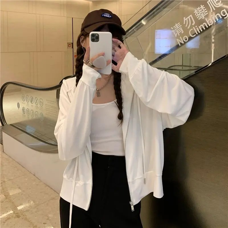 Summer UV Hooded Thin Breathable Short Jacket for Women's New Korean Style Loose Student Sun Protection Jacket Trendy