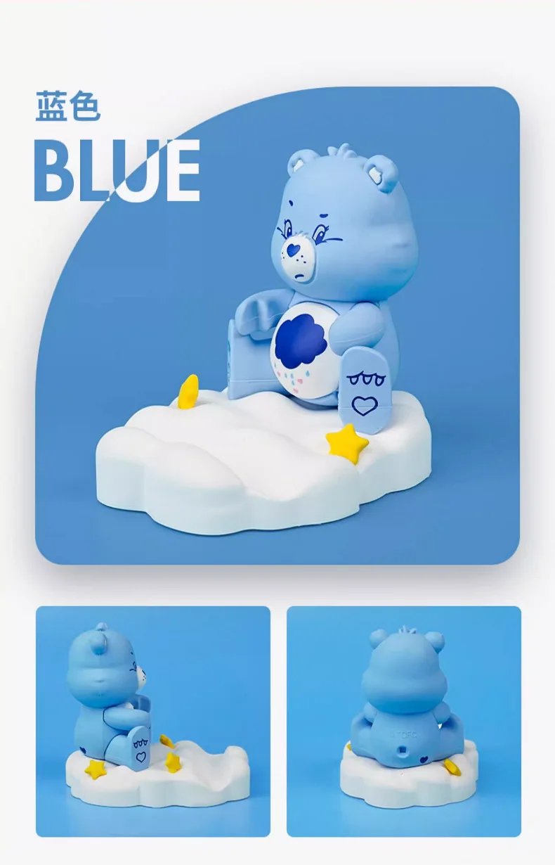 Kawaii Bear Mobile Phone Holder Carebears Cartoon Clouds Care Bears Doll Bracket Cute Desktop Rainbow Bear Car Ornaments Gift