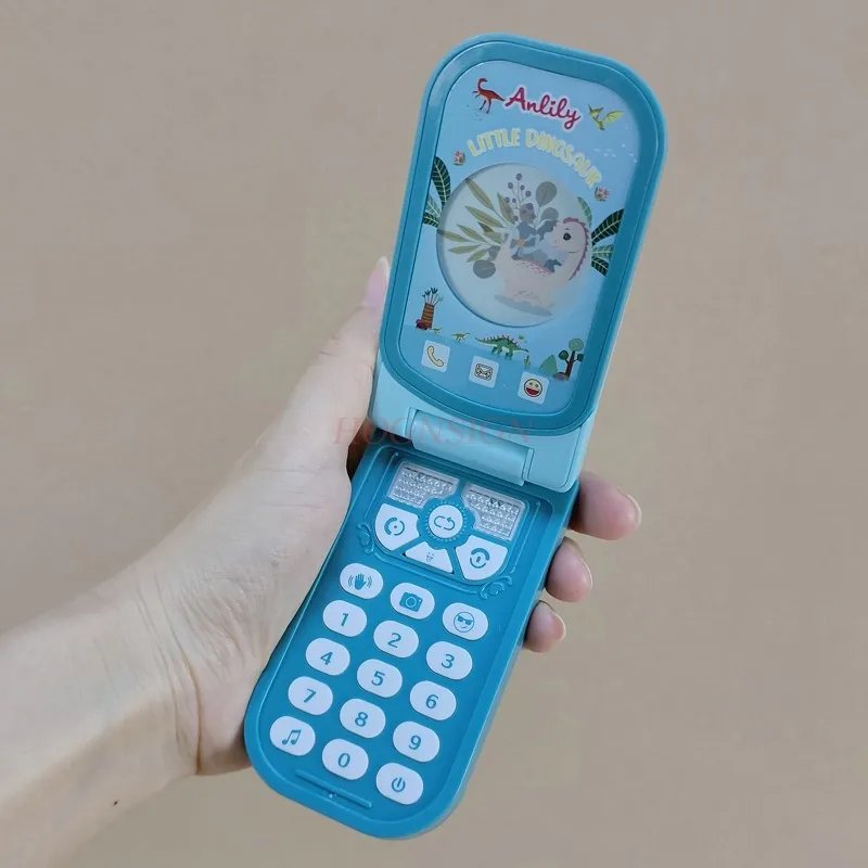 Children's Telephone Toys, Mobile Phones, Simulations, Flip Covers, Music, Early Childhood Education for Boys and Girls