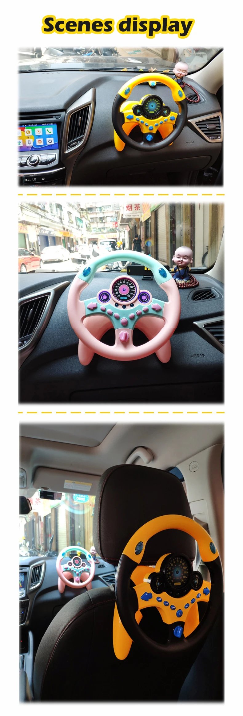 Infant Shining Eletric Simulation Steering Wheel Toy with Light Sound Kids Early Educational Stroller Vocal Toys Infant Shining Eletric Simulation Steering Wheel Toy with Light Sound Kids Early Educational Stroller Vocal Toys