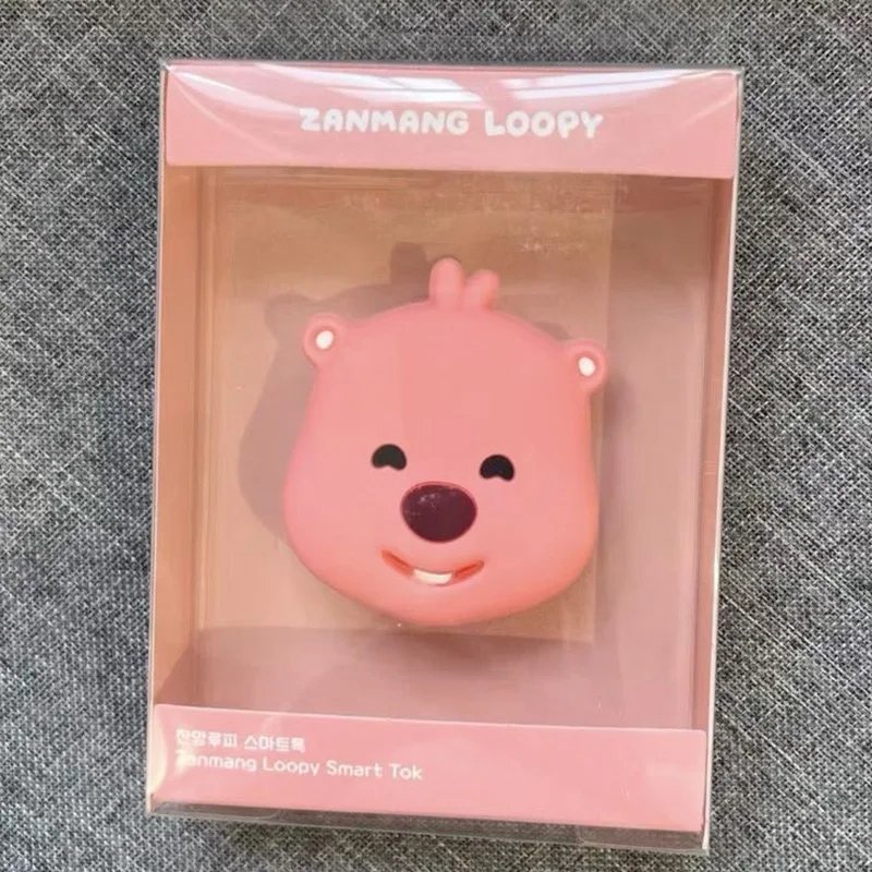 MINISO Cute Anime Zanmang Loopyins Ins Style Cartoon Beaver Silicone Airbag Telescoping Lazy Phone Holder Toy Girl Birthday Gift