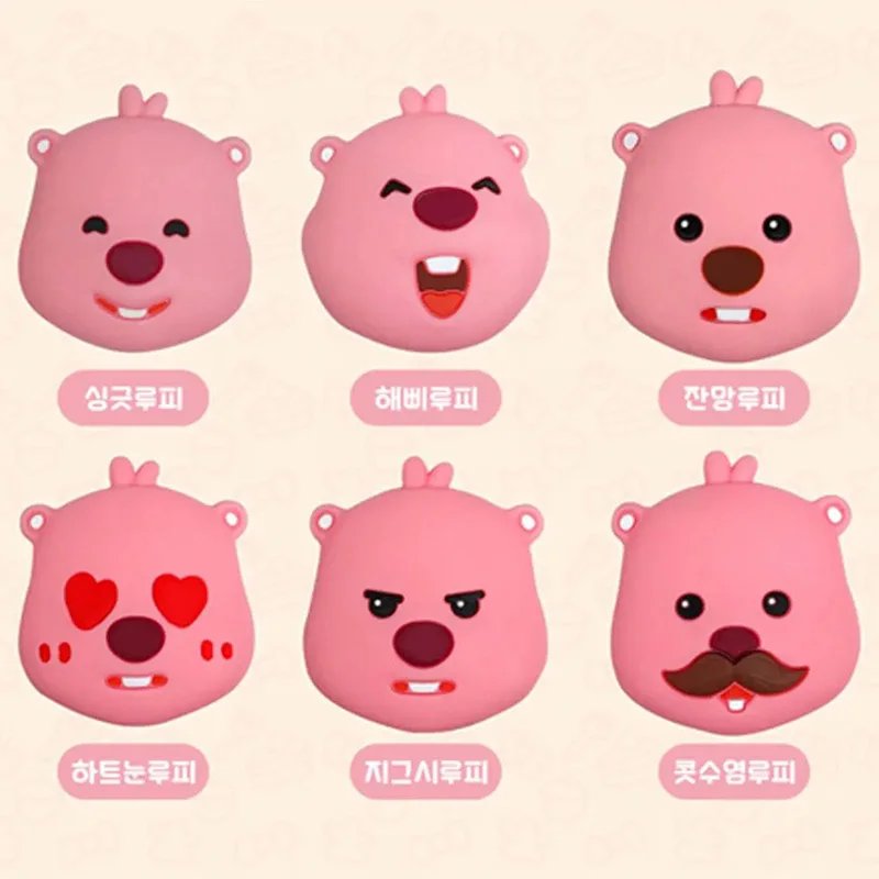 MINISO Cute Anime Zanmang Loopyins Ins Style Cartoon Beaver Silicone Airbag Telescoping Lazy Phone Holder Toy Girl Birthday Gift