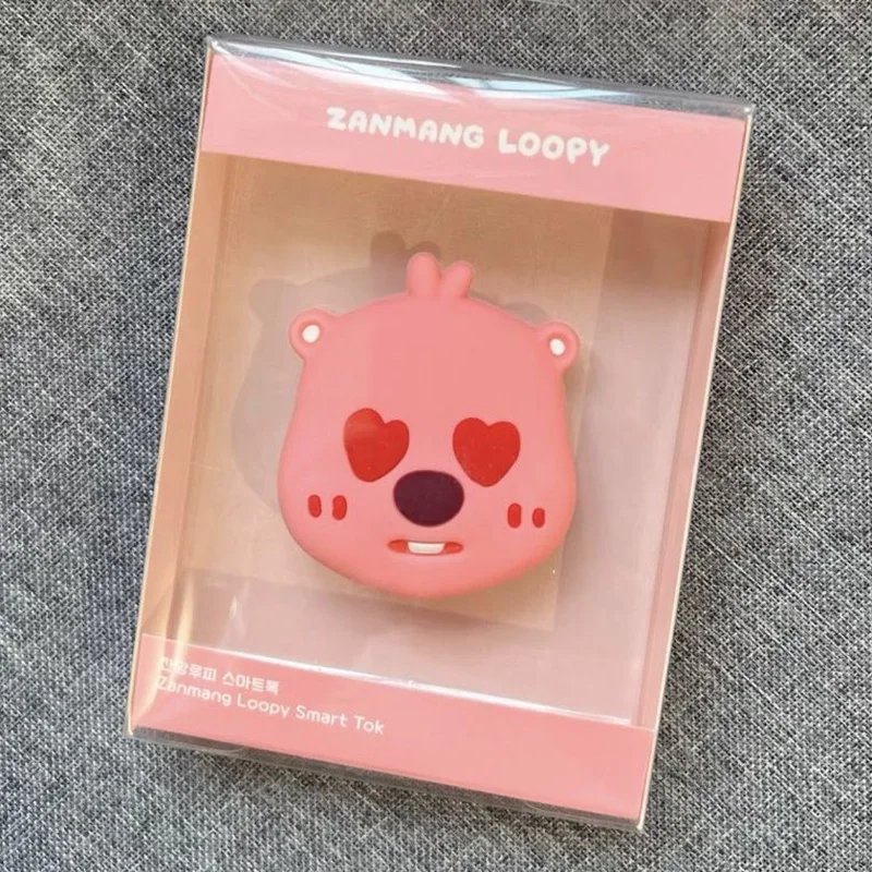 MINISO Cute Anime Zanmang Loopyins Ins Style Cartoon Beaver Silicone Airbag Telescoping Lazy Phone Holder Toy Girl Birthday Gift