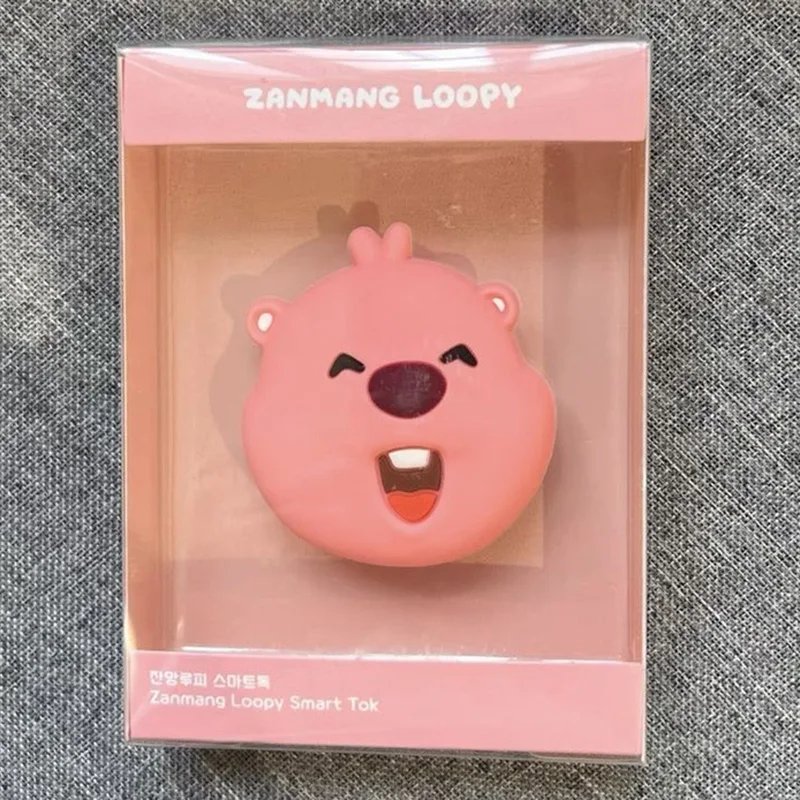 MINISO Cute Anime Zanmang Loopyins Ins Style Cartoon Beaver Silicone Airbag Telescoping Lazy Phone Holder Toy Girl Birthday Gift