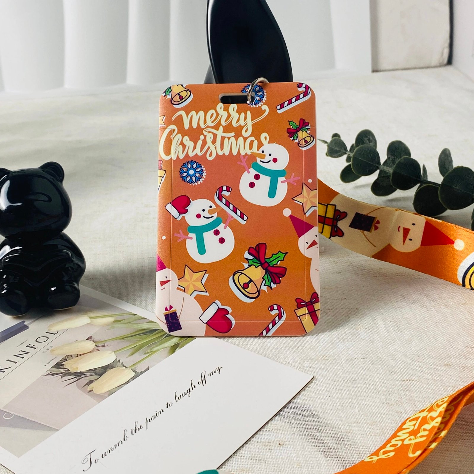 Christmas Lanyard Phone Rope Keychain ID Card Badge Holder Cartoon Neck Strap Christmas Gifts For Children