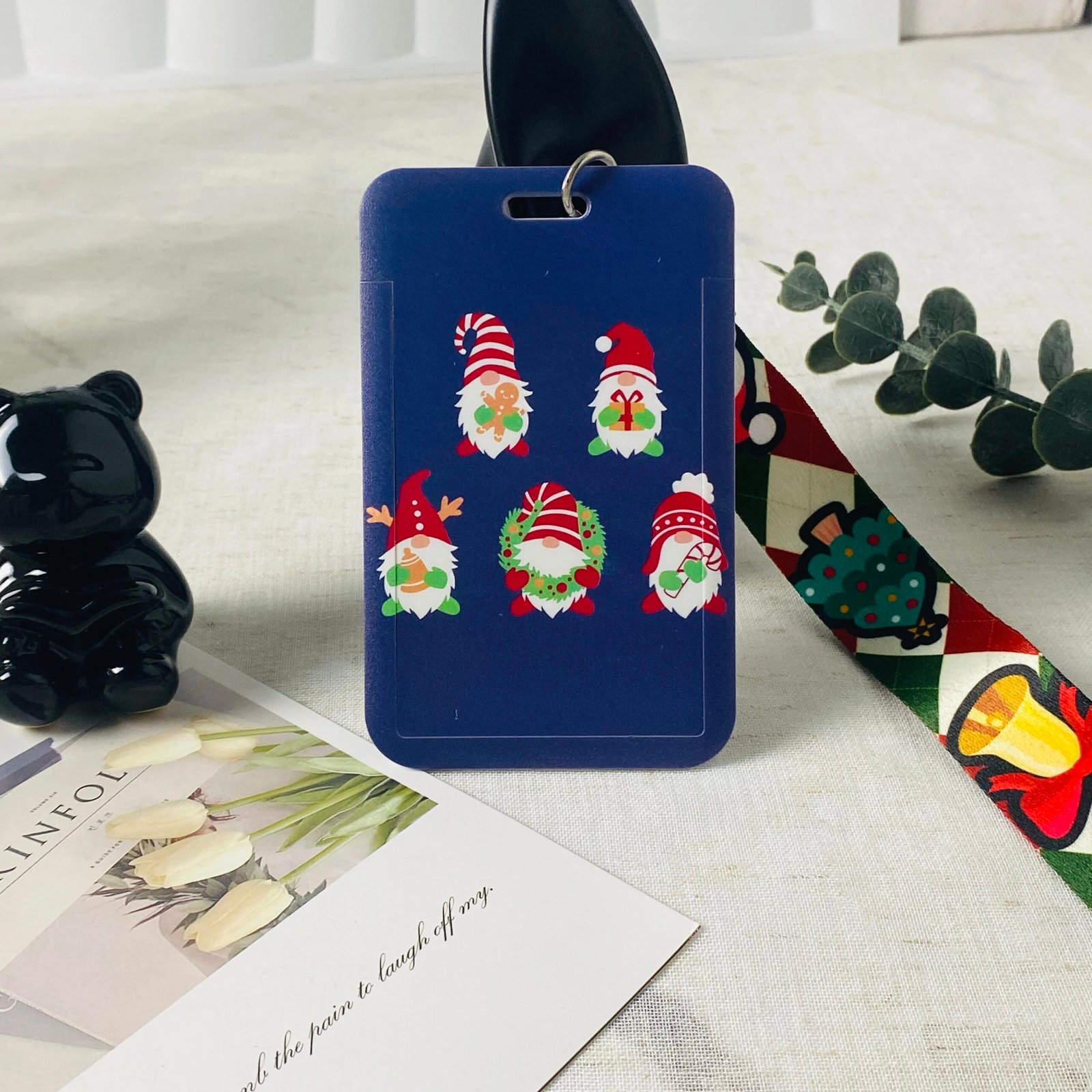 Christmas Lanyard Phone Rope Keychain ID Card Badge Holder Cartoon Neck Strap Christmas Gifts For Children