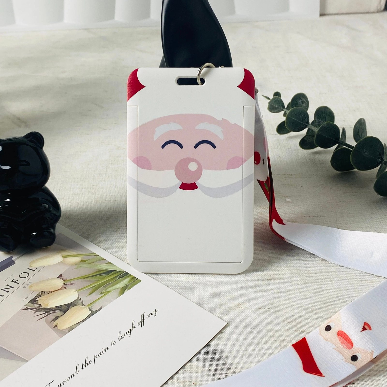 Christmas Lanyard Phone Rope Keychain ID Card Badge Holder Cartoon Neck Strap Christmas Gifts For Children