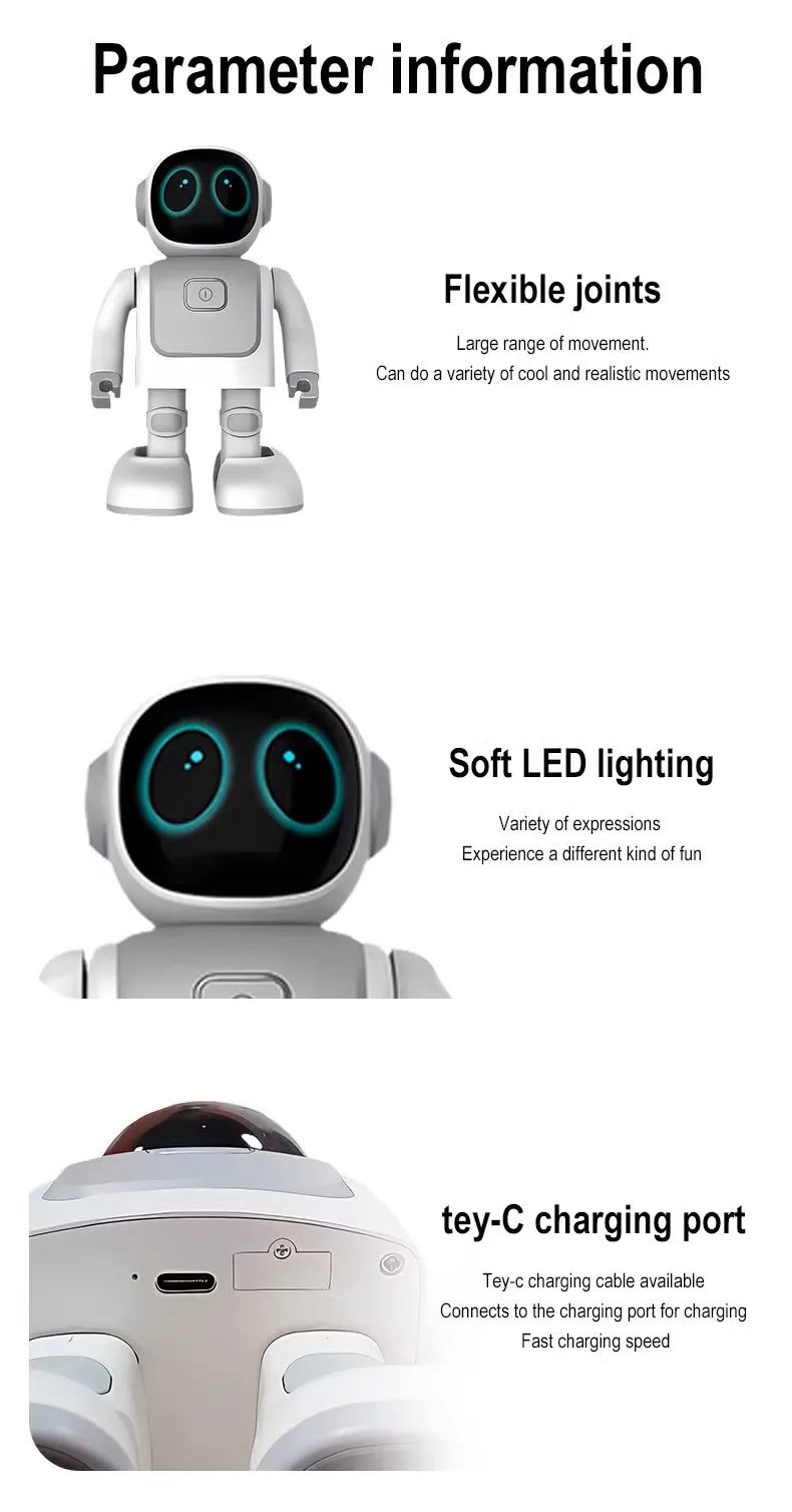 Program Dance Robert Children Toy Cute Robot Electron Astronaut Music Toys Phone APP Bluetooth Remote Control Kids Gift