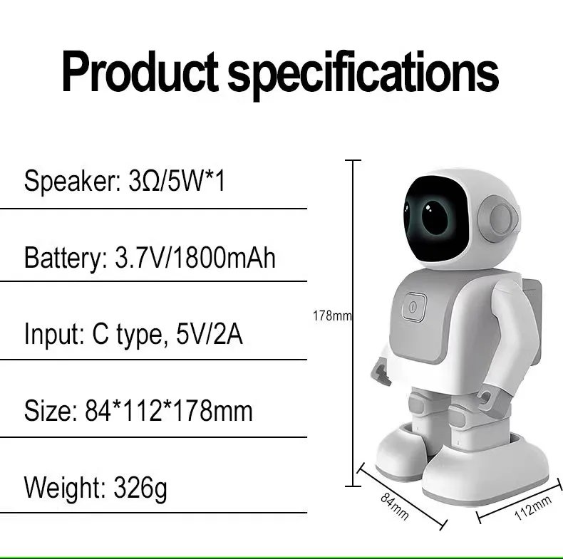 Program Dance Robert Children Toy Cute Robot Electron Astronaut Music Toys Phone APP Bluetooth Remote Control Kids Gift