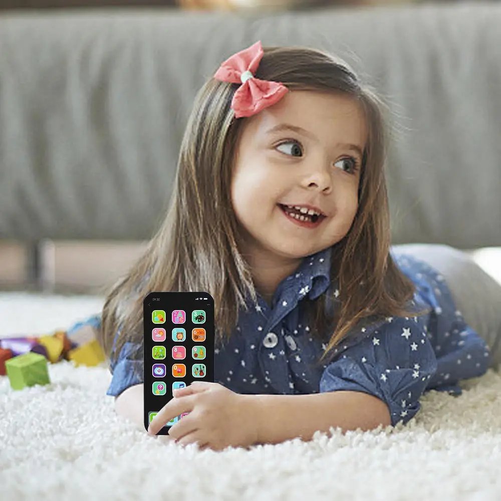 Kids Toy Smartphone Early Mobile Phone With Light Touch Screen Phone Rechargeable 10000 Functions Educational Content For Boys