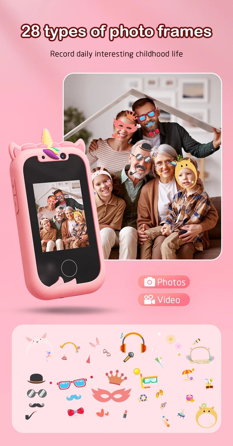 Kids Smart Phone Camera Toys Touchscreen Learning Toy for 3-12 Year Old Boys Girls Phone MP3 Player Christmas Birthday Gifts Kids Smart Phone Camera Toys Touchscreen Learning Toy for 3-12 Year Old Boys Girls Phone MP3 Player Christmas Birthday Gifts