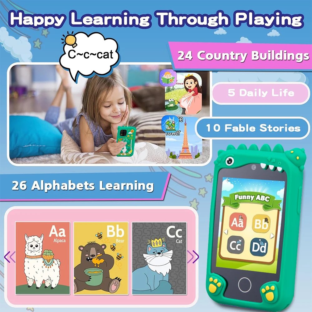 Kids Smart Educational Toys Musci Player Learning Selfie Toddler Phone for Children Age 3-12 Best Christmas Birthday Gifts Kids Smart Educational Toys Musci Player Learning Selfie Toddler Phone for Children Age 3-12 Best Christmas Birthday Gifts