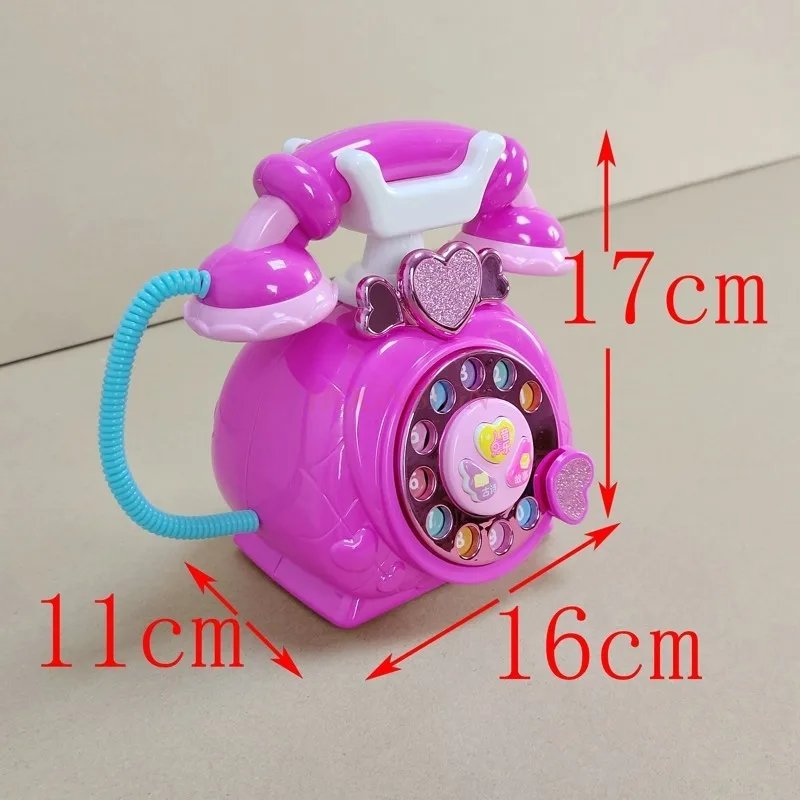 old children's phone Toys Princess Phone Emulation landline Early Education Puzzle Girl Baby Phone 2-3 Years Old