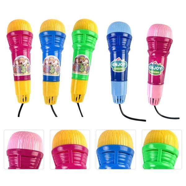 5 Pcs Echo Microphone Toy Kids Musical Instruments for Enlightening Puzzle Toddler