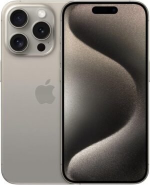 Apple iPhone 15 Pro Max, 256GB, Natural Titanium - Unlocked (Renewed)