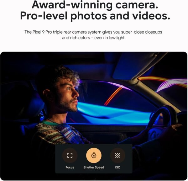 Google Pixel 9 Pro XL - Unlocked Android Smartphone with Gemini, Triple Rear Camera System, 24-Hour Battery, and 6.8" Super Actua Display - Porcelain - 256 GB - Image 3