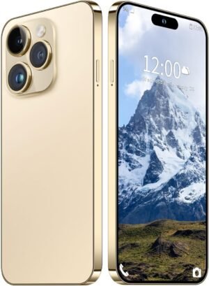 15 Pro MAX Unlocked Phone,Smartphone Battery 6800mAh 6.8" HD Screen The Phone,Android 13.0 6+256GB with 128GB Memory Card Cell Phone, 5G/Face ID/Fingerprint Lock/GPS (Gold)