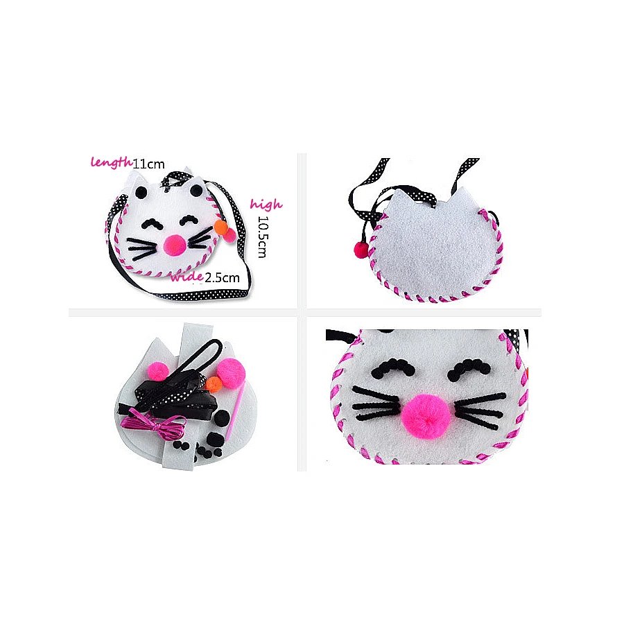 DIY Handmade Felt Fabric Sewing Kit for Kids Beginners,Sewing Project Pattern Bag Handbag Art & Crafts Educational Kid Toys
