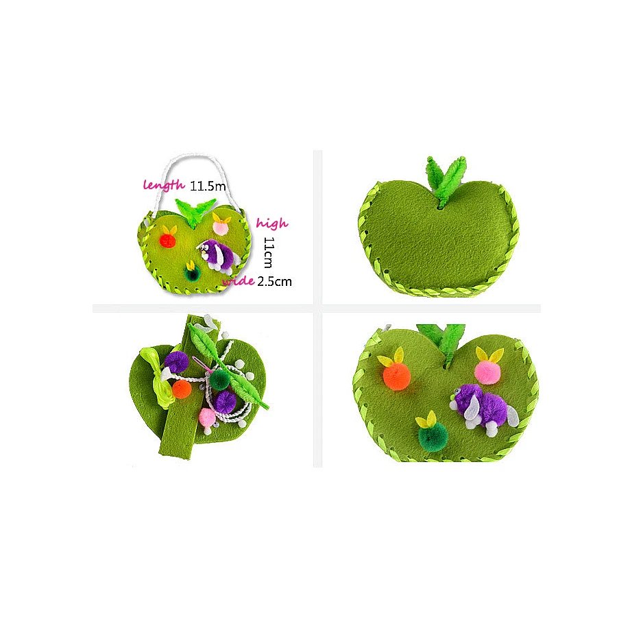 DIY Handmade Felt Fabric Sewing Kit for Kids Beginners,Sewing Project Pattern Bag Handbag Art & Crafts Educational Kid Toys