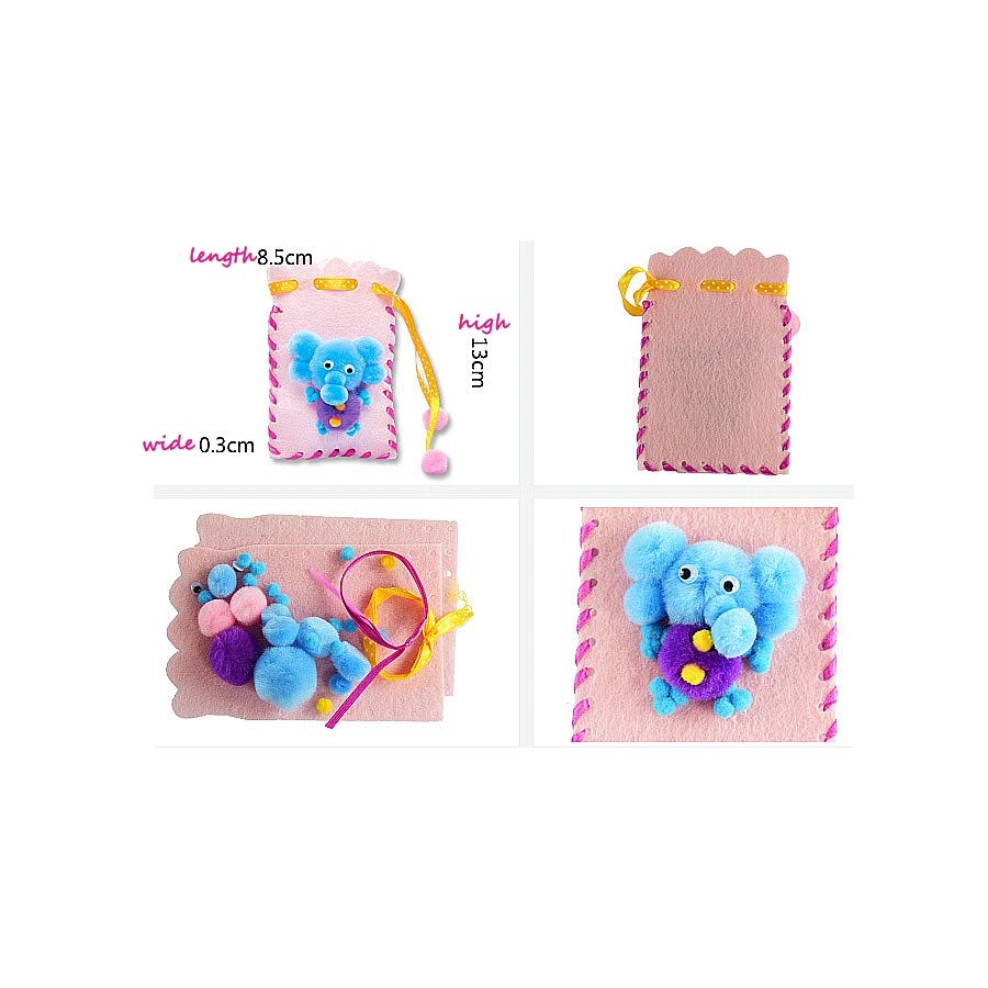 DIY Handmade Felt Fabric Sewing Kit for Kids Beginners,Sewing Project Pattern Bag Handbag Art & Crafts Educational Kid Toys