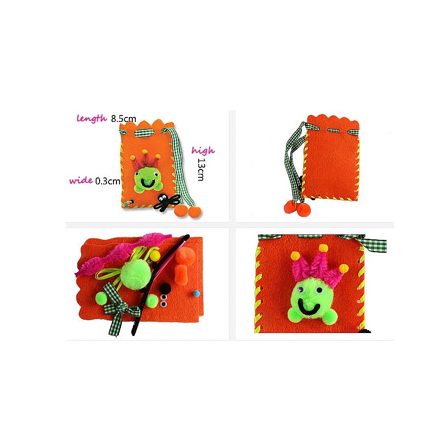 DIY Handmade Felt Fabric Sewing Kit for Kids Beginners,Sewing Project Pattern Bag Handbag Art & Crafts Educational Kid Toys
