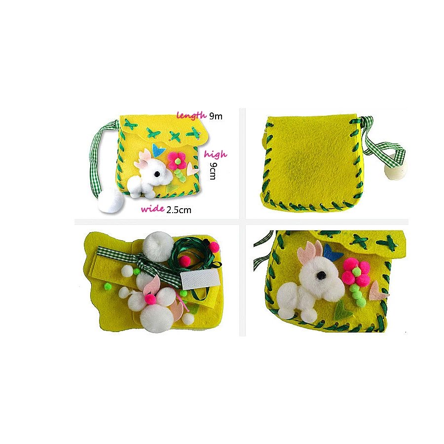 DIY Handmade Felt Fabric Sewing Kit for Kids Beginners,Sewing Project Pattern Bag Handbag Art & Crafts Educational Kid Toys
