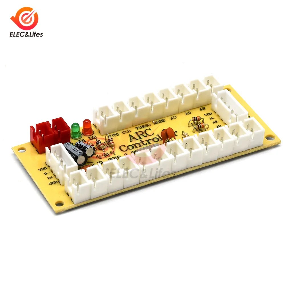 DIY Zero Delay Arcade USB Encoder PC to Joystick Arcade Rocker Circuit Board Control Module for MAME 2Pin with Cable Push Button DIY Zero Delay Arcade USB Encoder PC to Joystick Arcade Rocker Circuit Board Control Module for MAME 2Pin with Cable Push Button