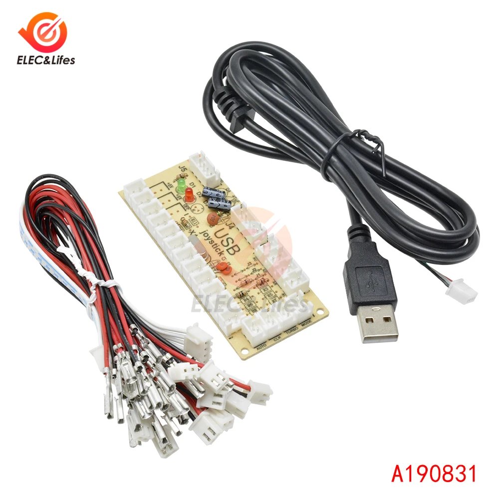DIY Zero Delay Arcade USB Encoder PC to Joystick Arcade Rocker Circuit Board Control Module for MAME 2Pin with Cable Push Button DIY Zero Delay Arcade USB Encoder PC to Joystick Arcade Rocker Circuit Board Control Module for MAME 2Pin with Cable Push Button