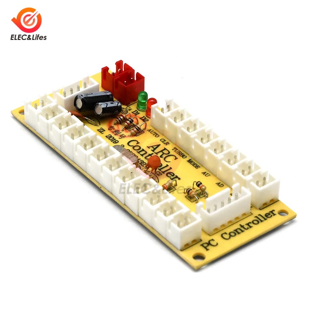DIY Zero Delay Arcade USB Encoder PC to Joystick Arcade Rocker Circuit Board Control Module for MAME 2Pin with Cable Push Button DIY Zero Delay Arcade USB Encoder PC to Joystick Arcade Rocker Circuit Board Control Module for MAME 2Pin with Cable Push Button