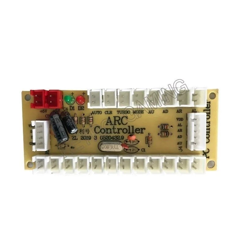 PC USB Zero Delay Encoder Circuit Board Kit Led Push Button Joystick 2.8mm 4.8mm 5Pin Cable For Raspberry Pi 4 Arcade DIY