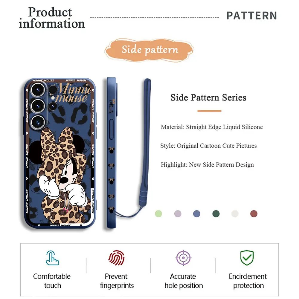 Disney Mickey Minnie Mouse Phone Case for Samsung Galaxy S21 Plus S23 Ultra 5G S24 Ultra S22 S20 FE Silicone Soft Back Cover